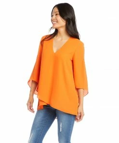 Karen Kane Bracelet Sleeve Asymmetric Top