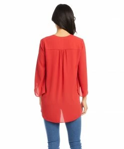 Karen Kane Tops Bracelet Sleeve Asymmetric Top