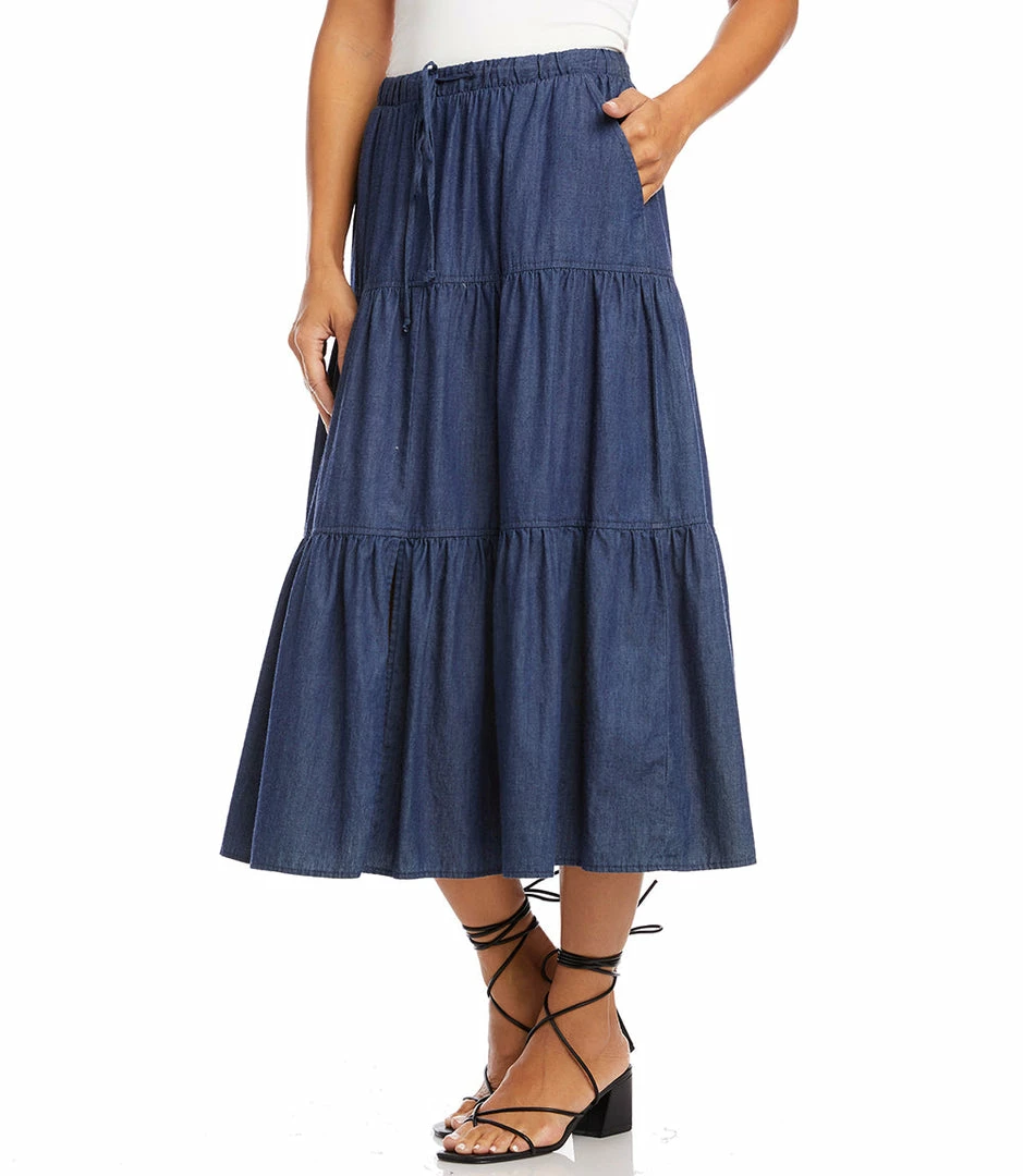 Karen Kane Clothing Tiered Midi Skirt