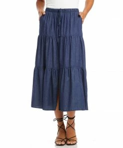 Karen Kane Clothing Tiered Midi Skirt