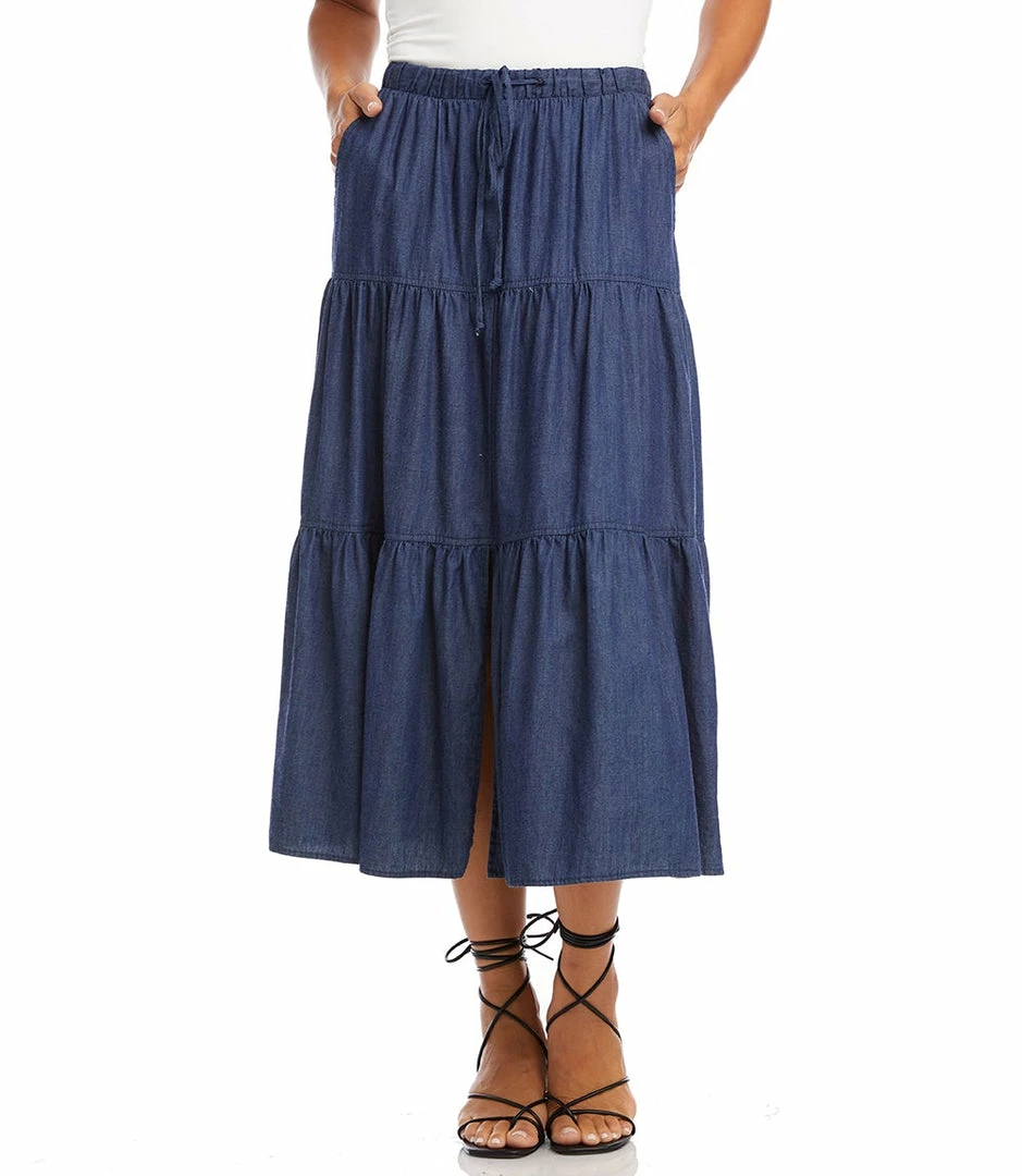 Karen Kane Clothing Tiered Midi Skirt