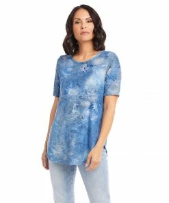 Karen Kane Short Sleeve Shirttail Top