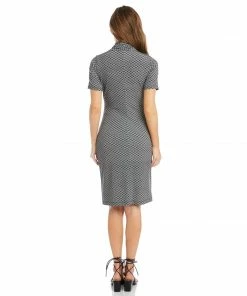 Karen Kane Short Sleeve Cascade Wrap Dress