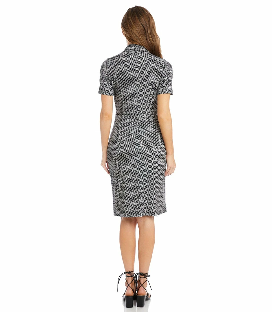 Karen Kane Short Sleeve Cascade Wrap Dress