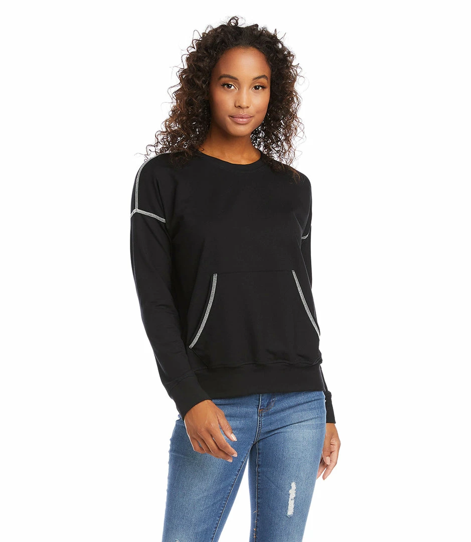 Karen Kane Contrast Stitch Pullover