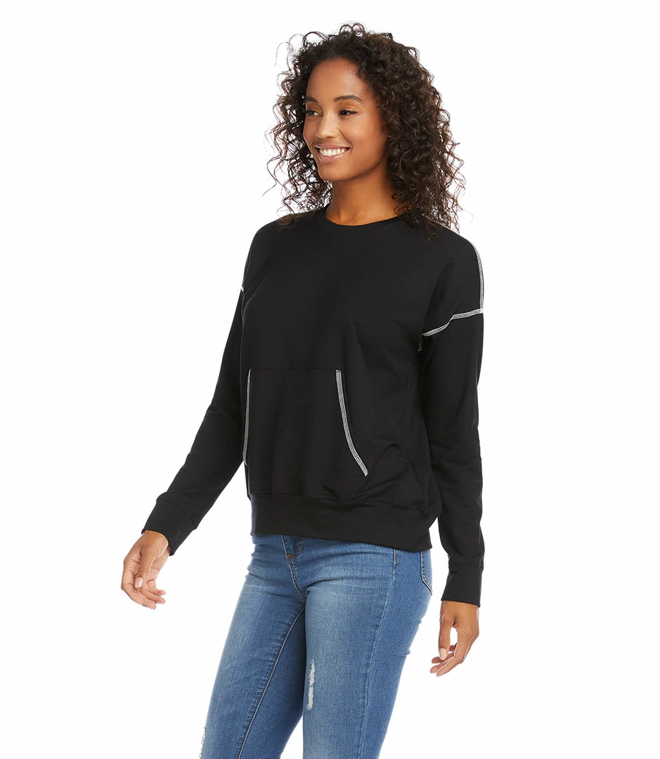 Karen Kane Contrast Stitch Pullover