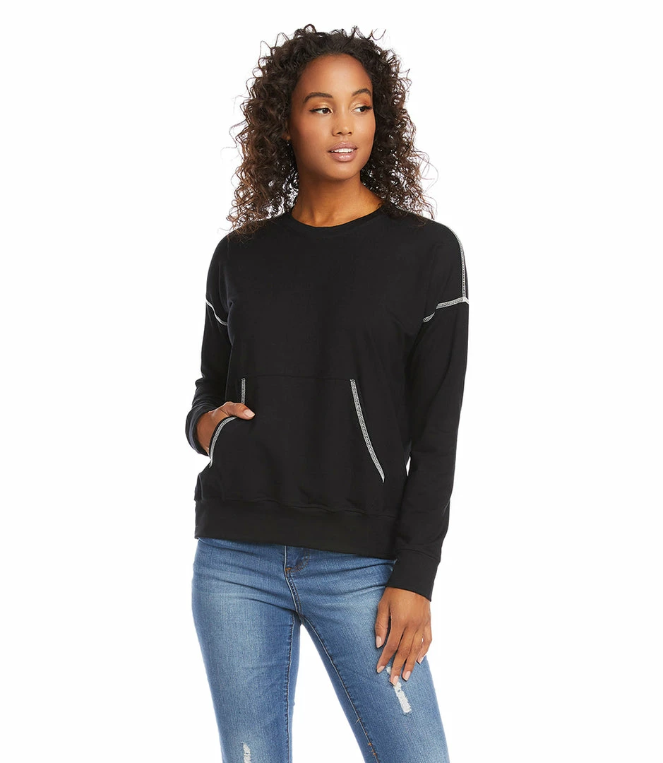 Karen Kane Contrast Stitch Pullover