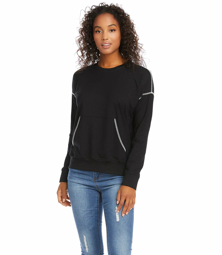 Karen Kane Contrast Stitch Pullover