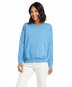 Karen Kane Clothing Contrast Stitch Pullover