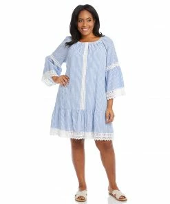 Karen Kane Plus Size Mixed Lace Dress