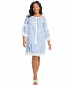 Karen Kane Plus Size Mixed Lace Dress