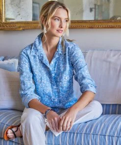 Karen Kane Clothing Print Chambray Shirt