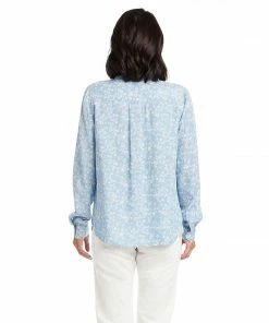 Karen Kane Clothing Print Chambray Shirt