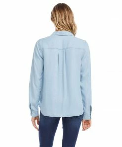 Karen Kane Chambray Shirt Clothing