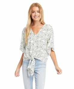 Karen Kane Clothing Tie-Front Top