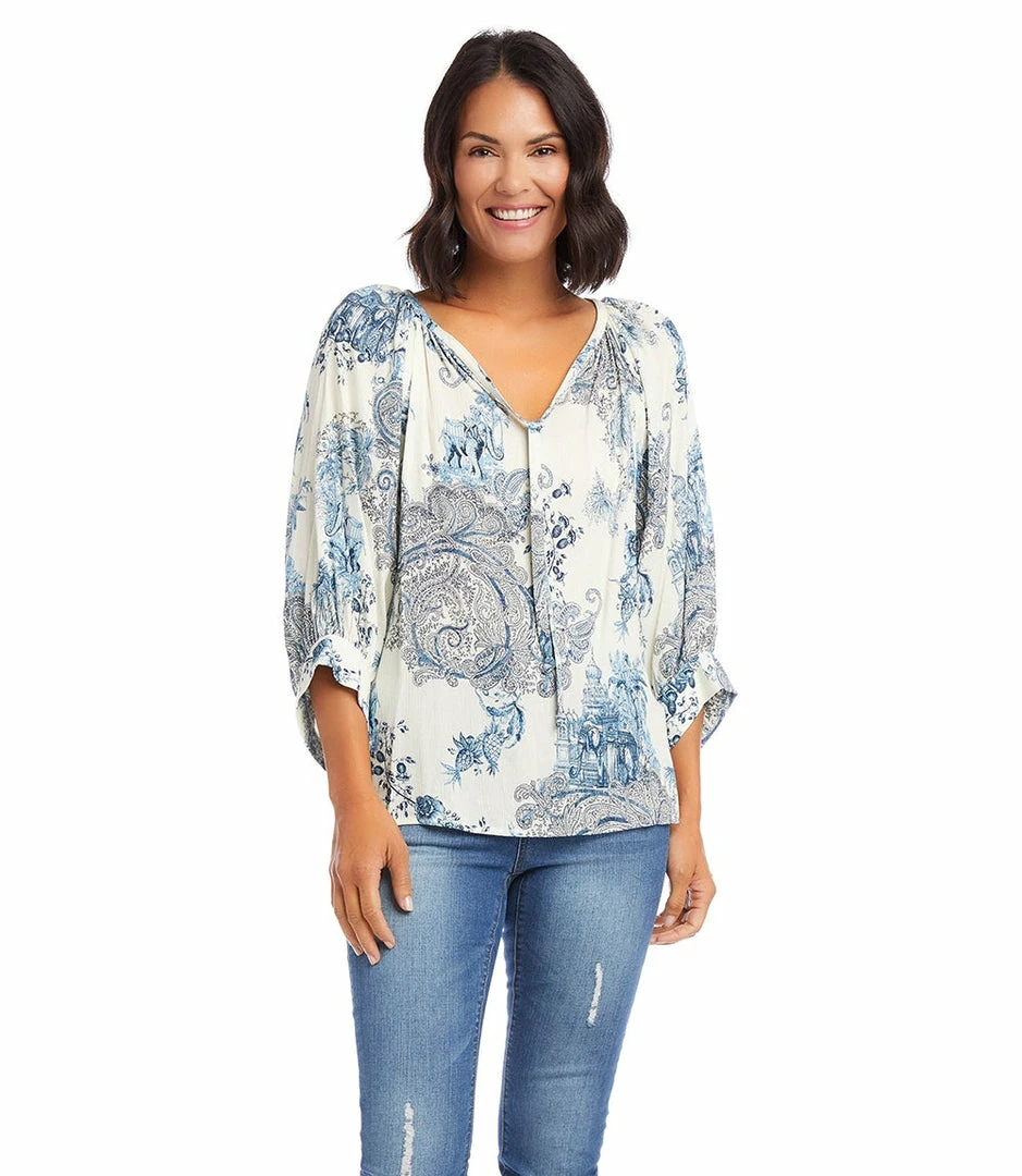 Karen Kane Clothing Blouson Sleeve Top