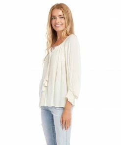 Karen Kane Button-Up Peasant Top