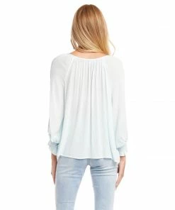 Karen Kane Clothing Button-Up Peasant Top