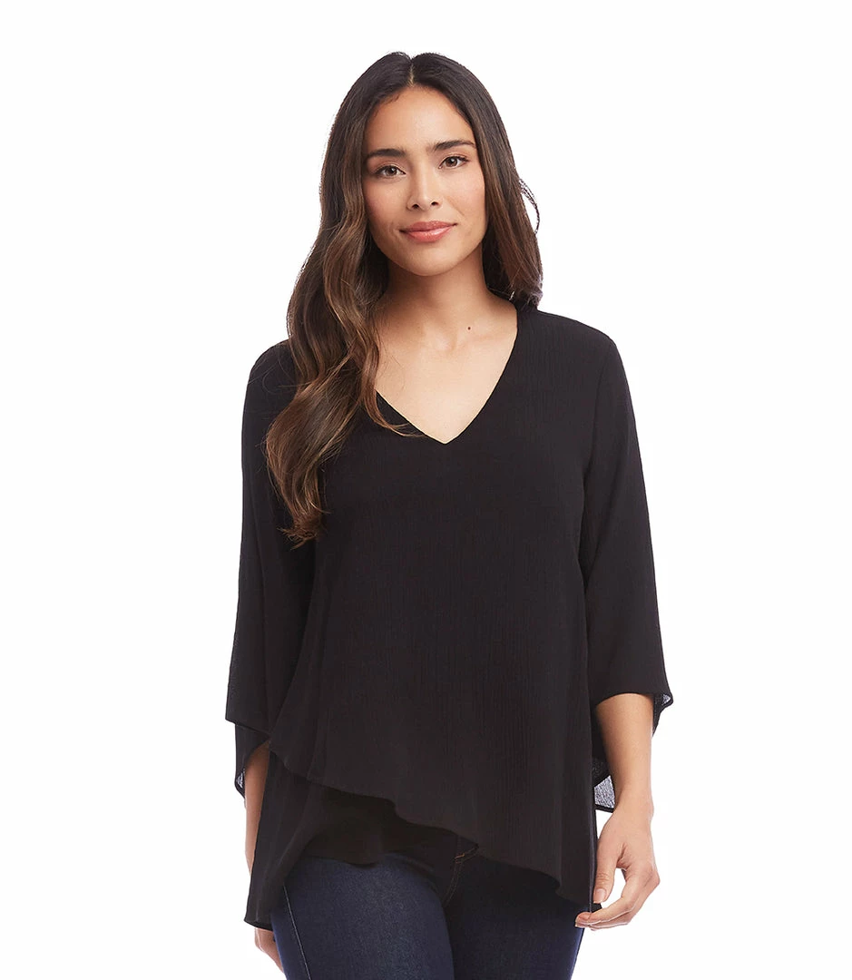 Karen Kane Bracelet Sleeve Asymmetric Top