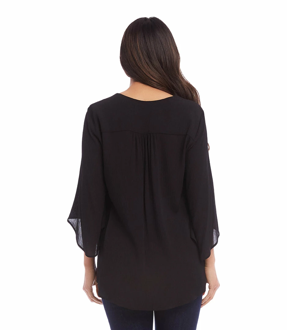Karen Kane Bracelet Sleeve Asymmetric Top