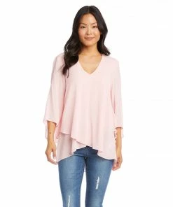 Karen Kane Bracelet Sleeve Asymmetric Top