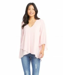 Karen Kane Bracelet Sleeve Asymmetric Top