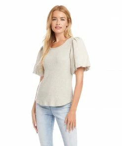 Karen Kane Contrast Linen Sleeve Top