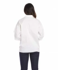 Karen Kane Clothing Shirred Sleeve Shirt