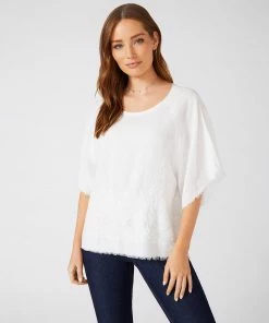 Karen Kane Embroidered Modern Sleeve Top Clothing