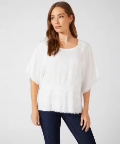 Karen Kane Embroidered Modern Sleeve Top Clothing