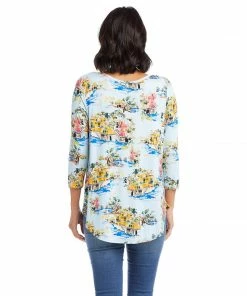 Karen Kane Clothing Petite Size 3/4 Sleeve Shirttail Tee