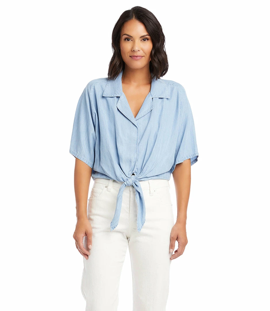 Karen Kane Tie-Front Top