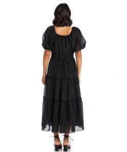 Karen Kane Clothing Tiered Poof Sleeve Dress