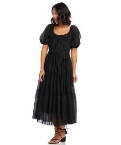 Karen Kane Clothing Tiered Poof Sleeve Dress