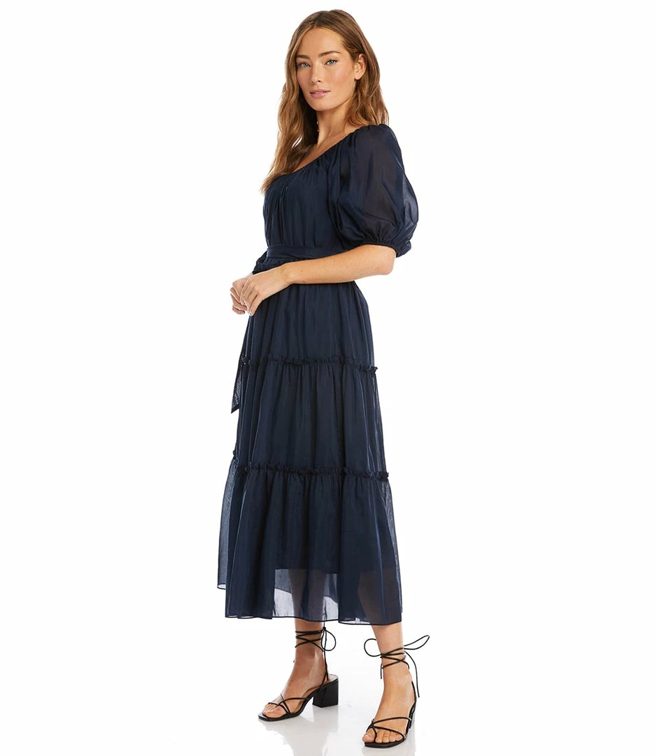 Karen Kane Tiered Poof Sleeve Dress