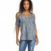 Karen Kane Cold Shoulder Tie-Sleeve Top Clothing