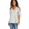 Karen Kane Cold Shoulder Tie-Sleeve Top Clothing