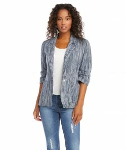 Karen Kane Ruched Sleeve Jacket Clothing
