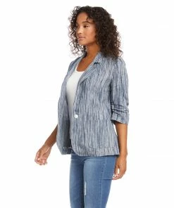Karen Kane Ruched Sleeve Jacket Clothing