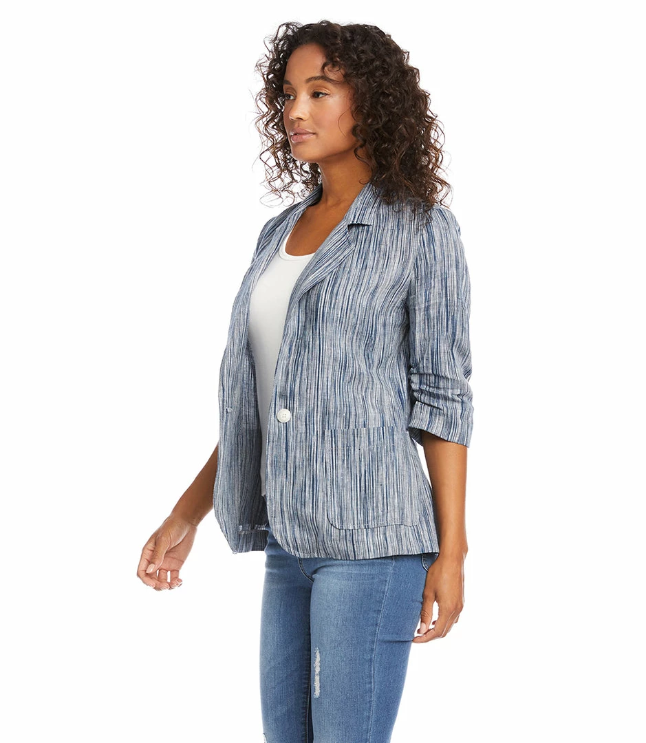 Karen Kane Ruched Sleeve Jacket Clothing