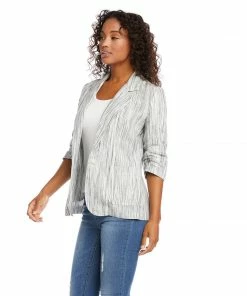 Karen Kane Ruched Sleeve Jacket