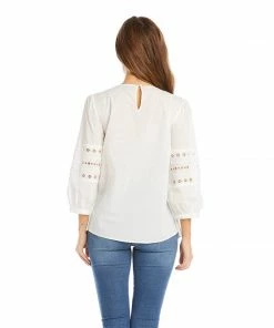 Karen Kane Embroidered Eyelet Top