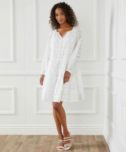 Karen Kane Tiered Eyelet Dress Clothing