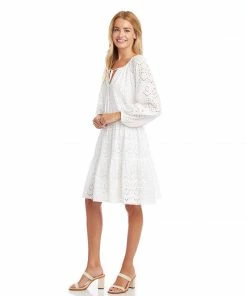 Karen Kane Tiered Eyelet Dress Clothing