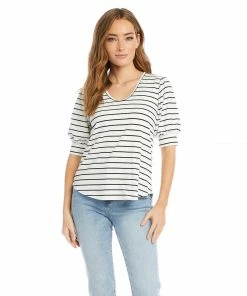 Karen Kane Petite Size Puff Sleeve Top Clothing