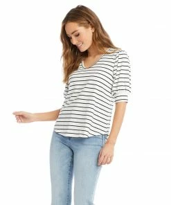 Karen Kane Petite Size Puff Sleeve Top Clothing