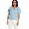 Karen Kane Short Sleeve Peasant Top Clothing