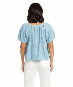 Karen Kane Short Sleeve Peasant Top Clothing