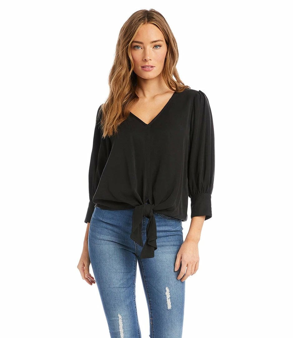 Karen Kane Tie-Front Top