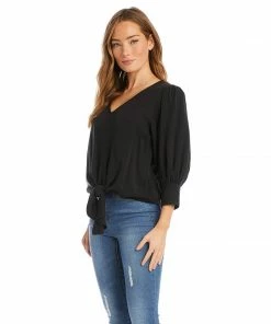 Karen Kane Tie-Front Top